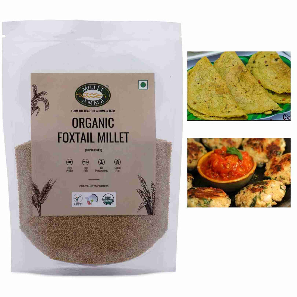 
                  
                    Millet Amma Foxtail Millet Grains Organic (500g)
                  
                