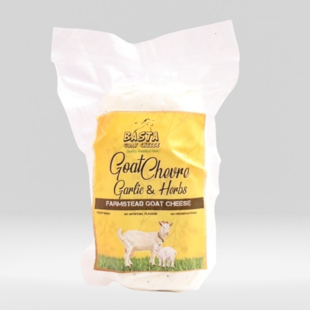 Goat Cheese | Basta-Goat Chèvre Garlic & Herbs (500g)