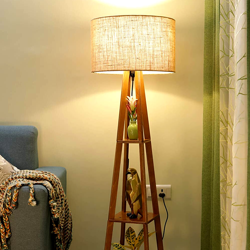 
                  
                    Wooden Lamp with Jute Shade
                  
                