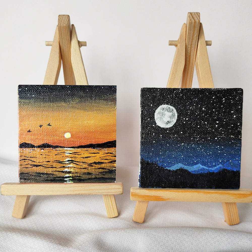 
                  
                    Handpainted Mini Canvas Artwork With Two Easel
                  
                