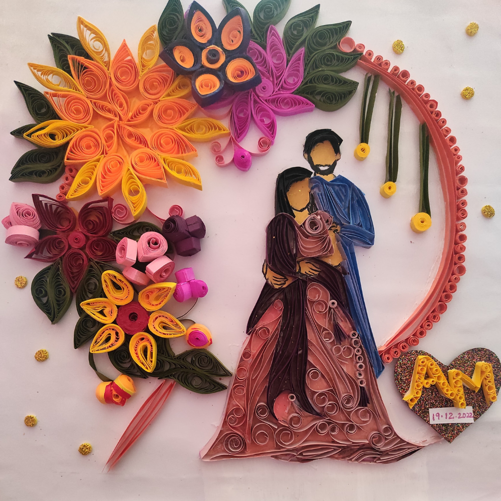 
                  
                    Couple Quilling Art Piece
                  
                