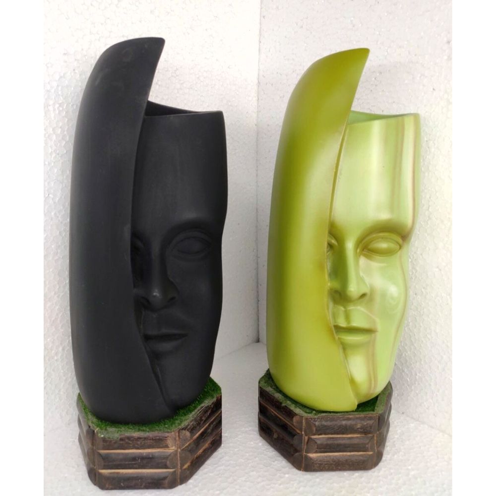 
                  
                    Half Face Planters & Pots (Set of 2)
                  
                