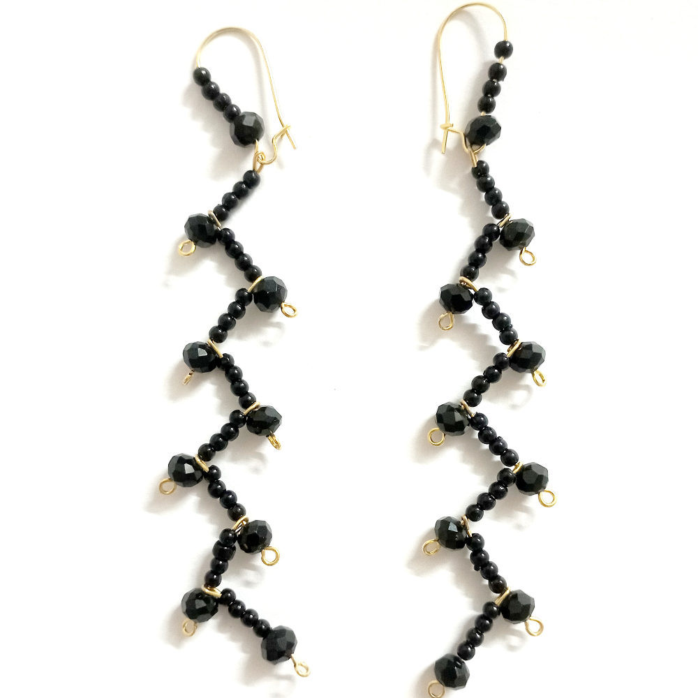 
                  
                    Zig Zag Black Earrings
                  
                