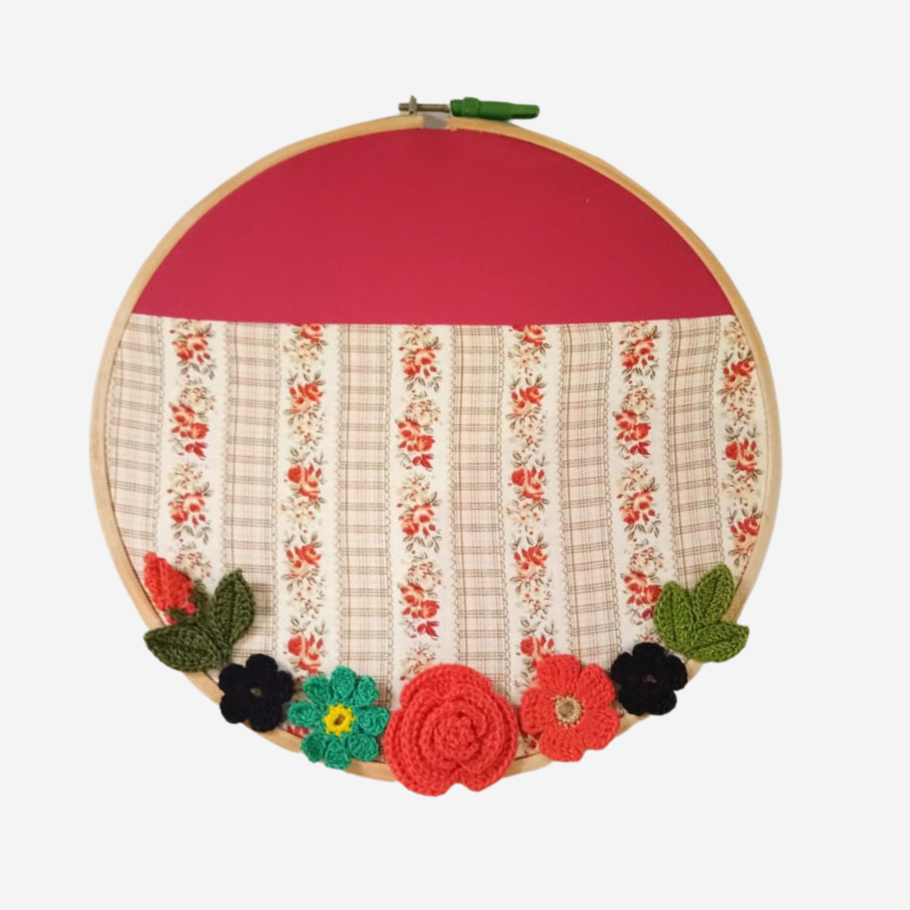 
                  
                    Hand-embroidered Floral Hoop Art
                  
                