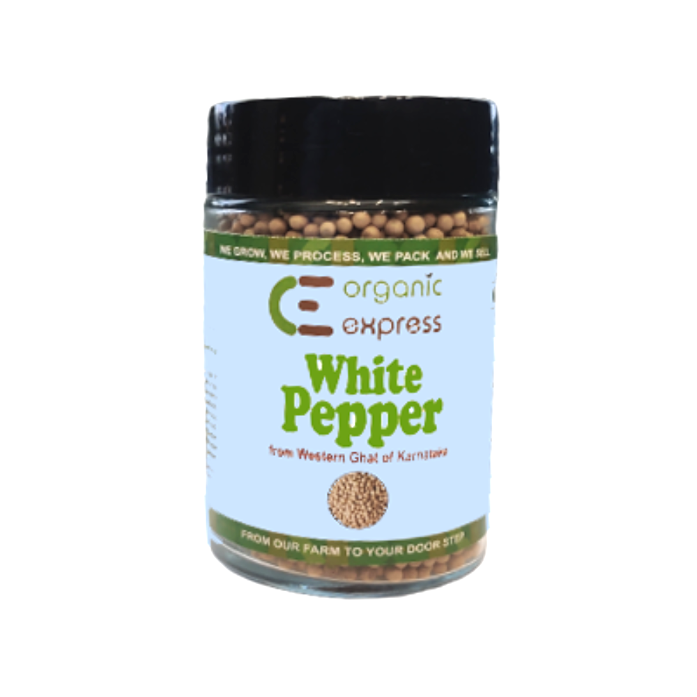 
                  
                    Organic Express White Pepper Whole (Safed Mirch Sabut) Natural (Unbleached) White Peppercorns (300g)
                  
                