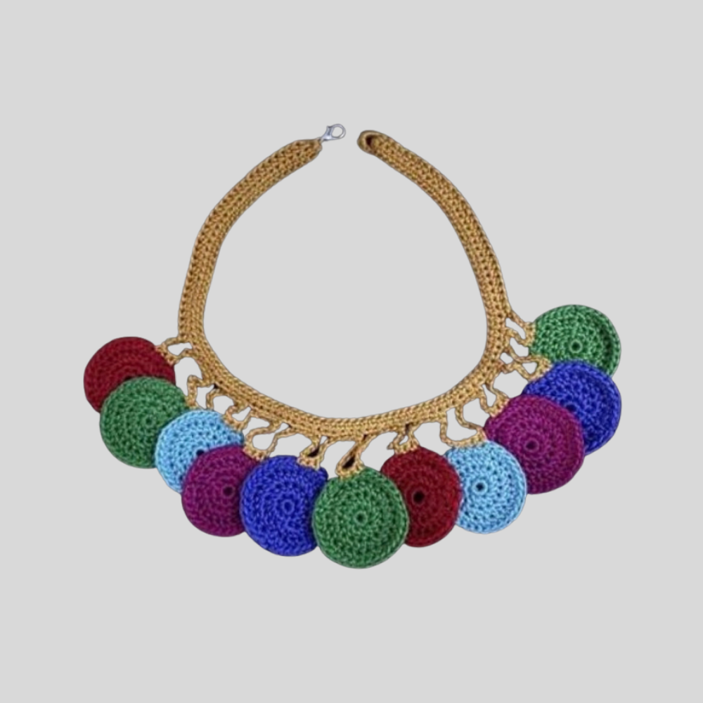 Handcrafted Multicolored Crochet Necklace