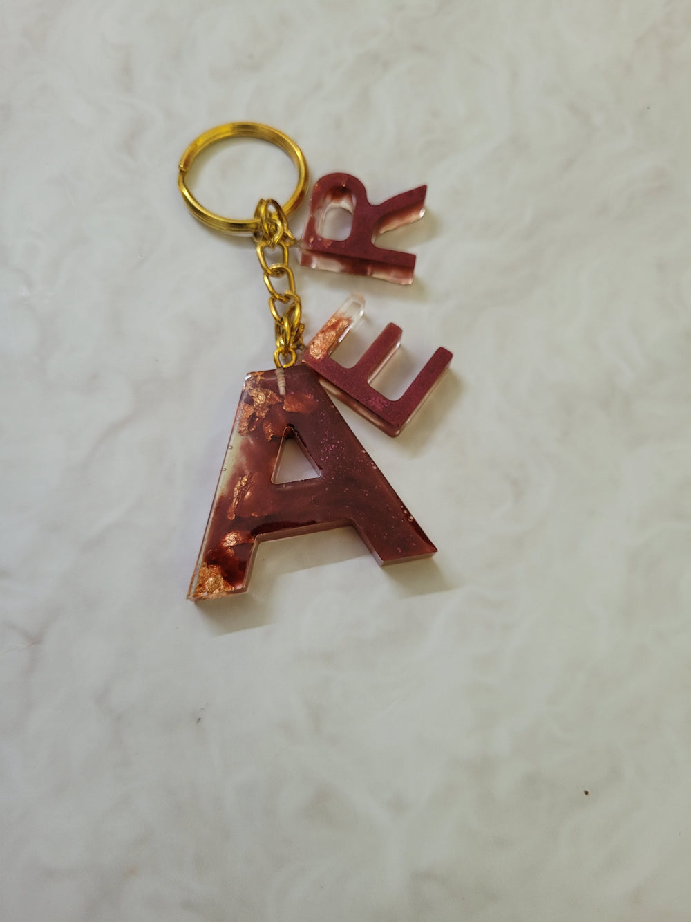 Initial Keychain With Attachments