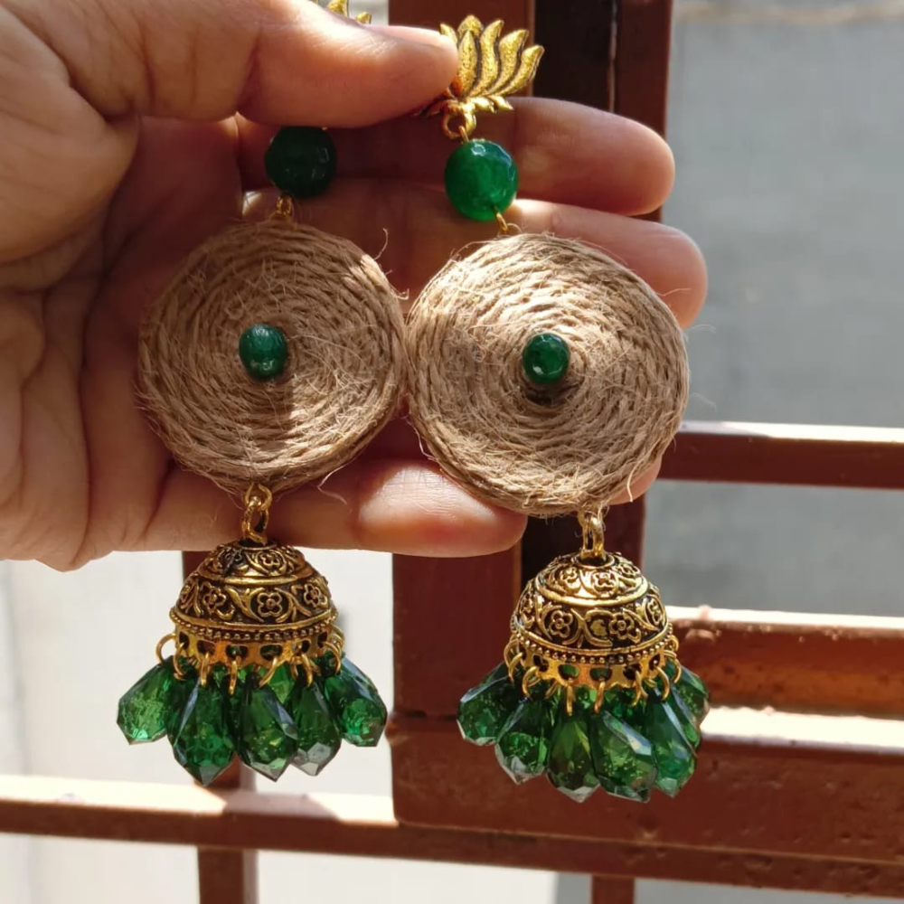 Multy color antique jhumka earring - JS Fashion - 4166519