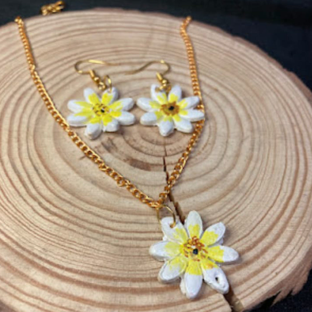 
                  
                    Flower Earrings and Necklace Set
                  
                