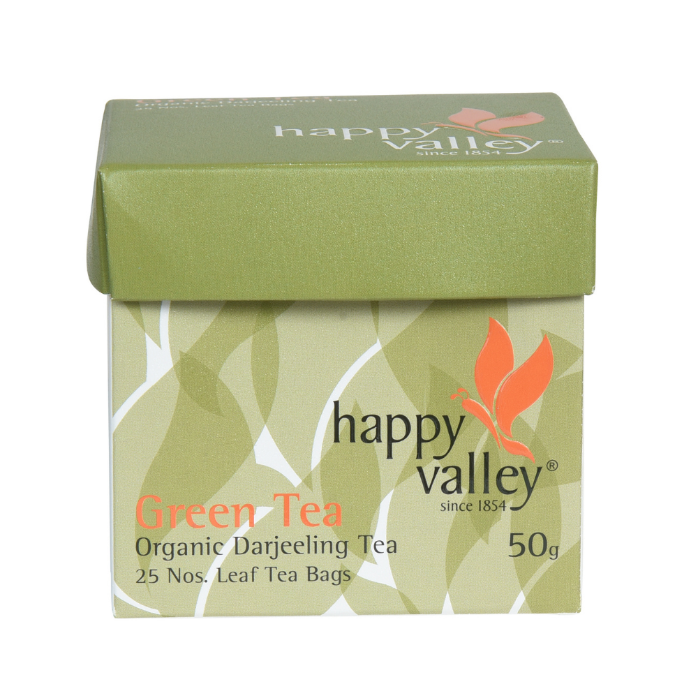 
                  
                    Happy Valley Darjeeling Organic Green Tea Whole Leaf (Pack of 25 Pyramid Tea Bags)
                  
                