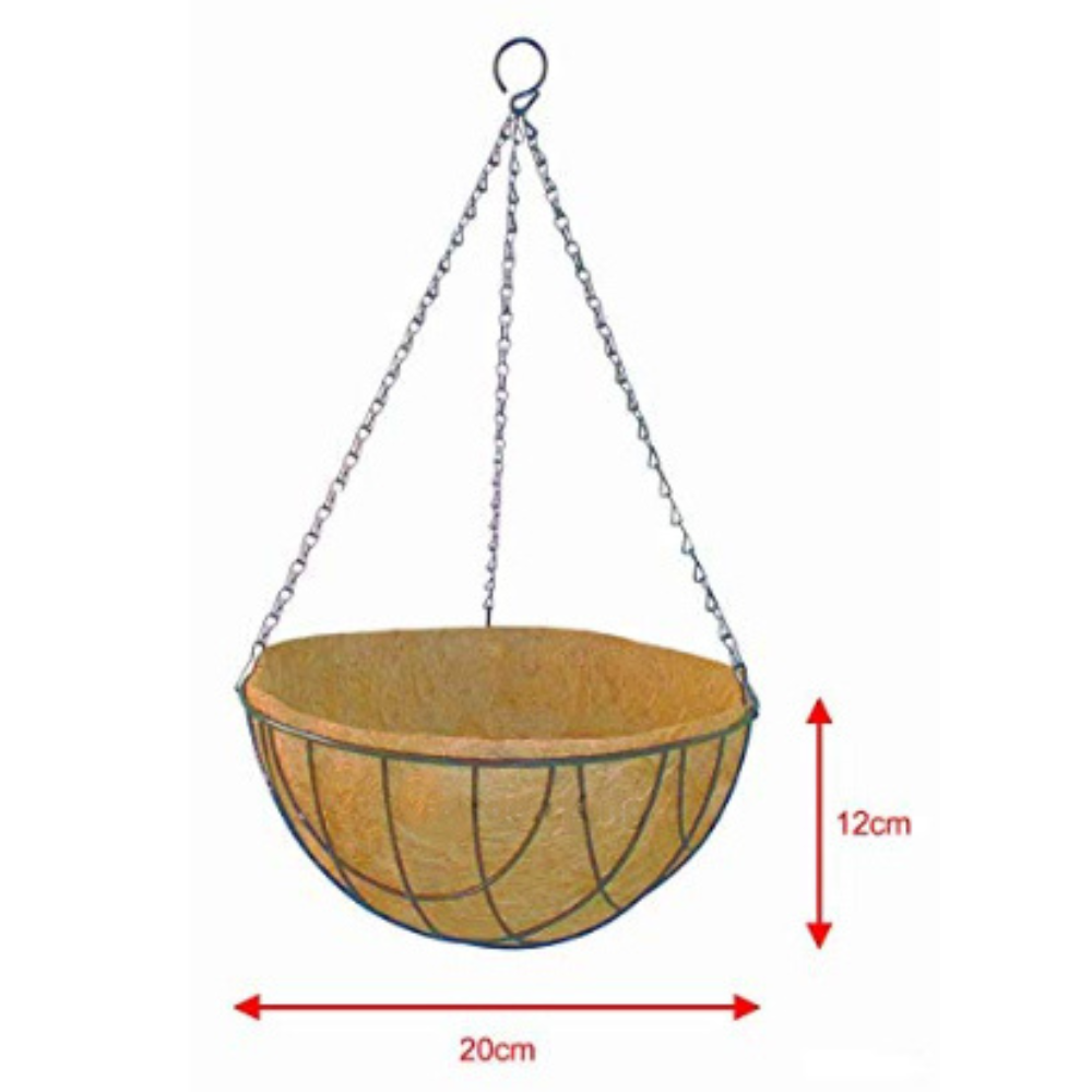 
                  
                    Coir Hanging Basket with Chain (Set of 4)
                  
                