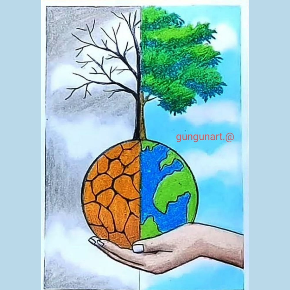 Earth Day Drawing | Earth Day Poster | Save Earth Save Environment Poster | Save  Earth Drawing - YouTube