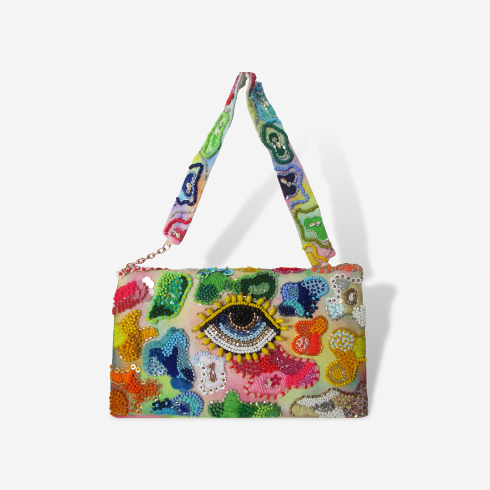 Hand-embroidered Sequinned Handbag