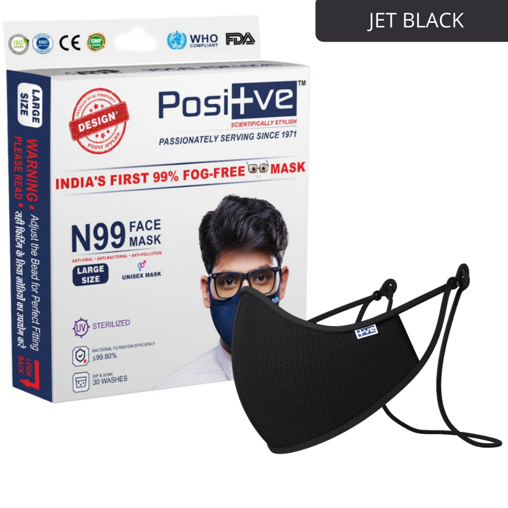
                  
                    N99 Reusable Face Mask [Jet Black]
                  
                