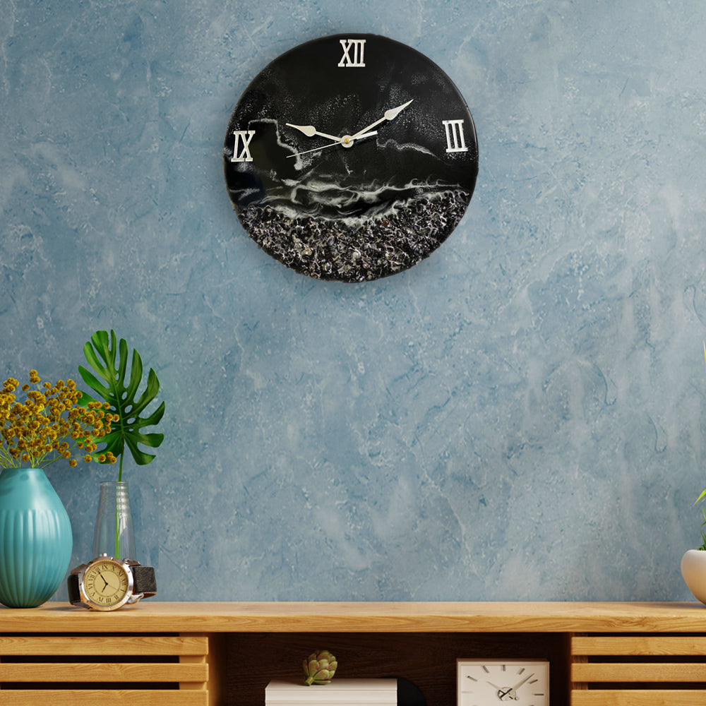 Wavy Blackout Wall Clock