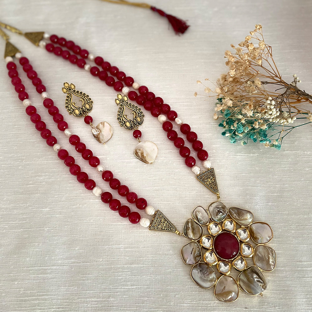 Laal Paar Necklace Set - Vaibhavi Collection