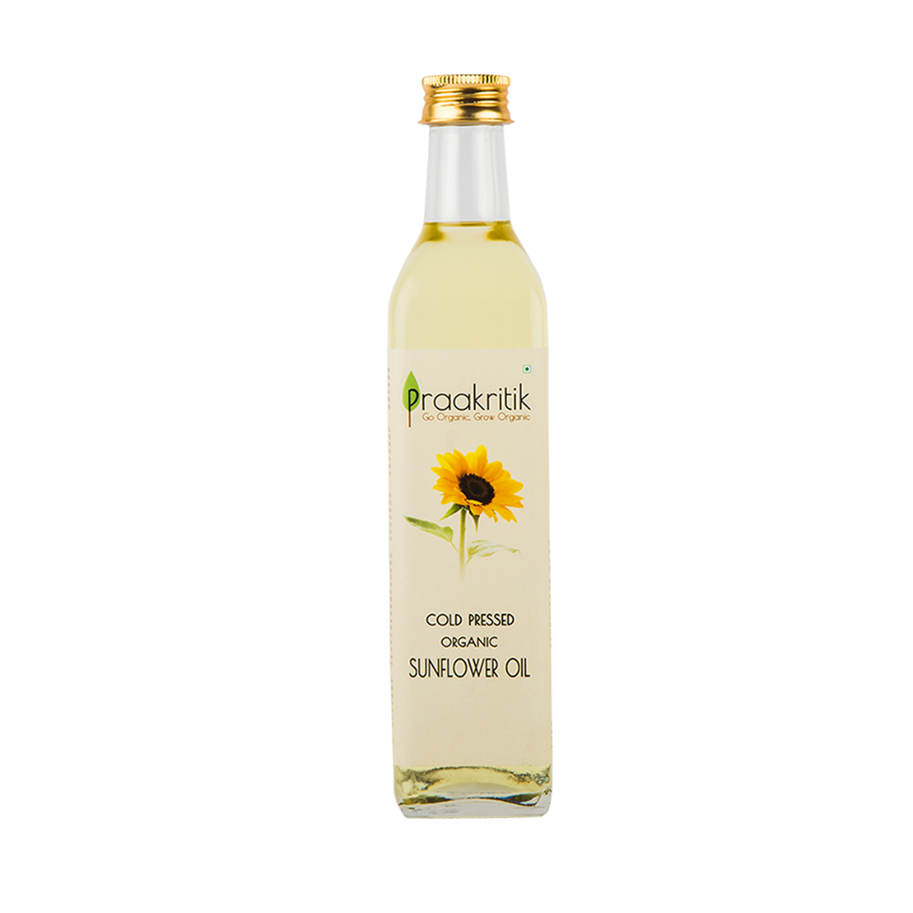 Praakritik Organic Cold Pressed Sunflower Oil (500 ml)