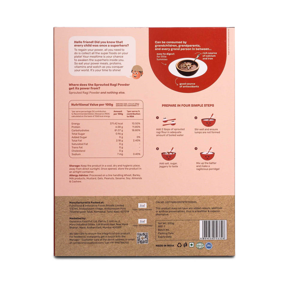 
                  
                    Conscious Food For Kids Sprouted Ragi Powder (200g)
                  
                