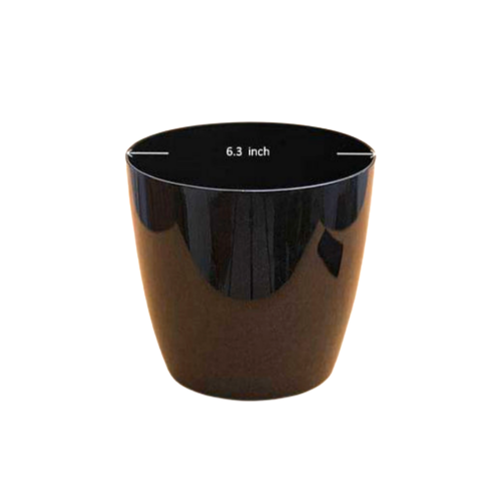 High Glossy Black Indoor Plastic Pots