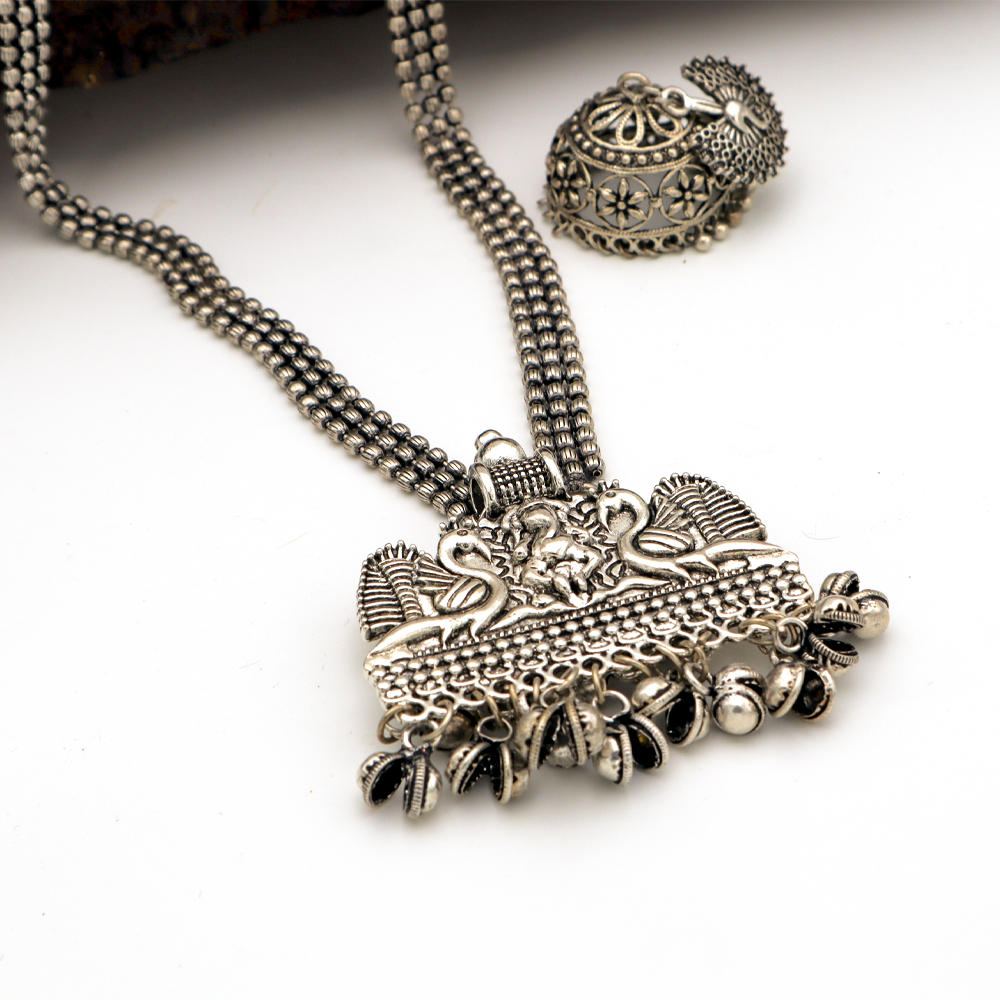 
                  
                    Oxidised German Silver Necklace Set
                  
                