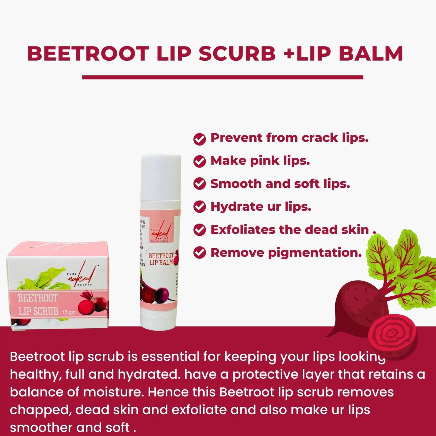 
                  
                    Beetroot Lip Scrub and Lip Balm
                  
                