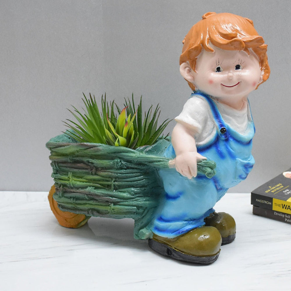 
                  
                    Boy Holding Cart Planter
                  
                