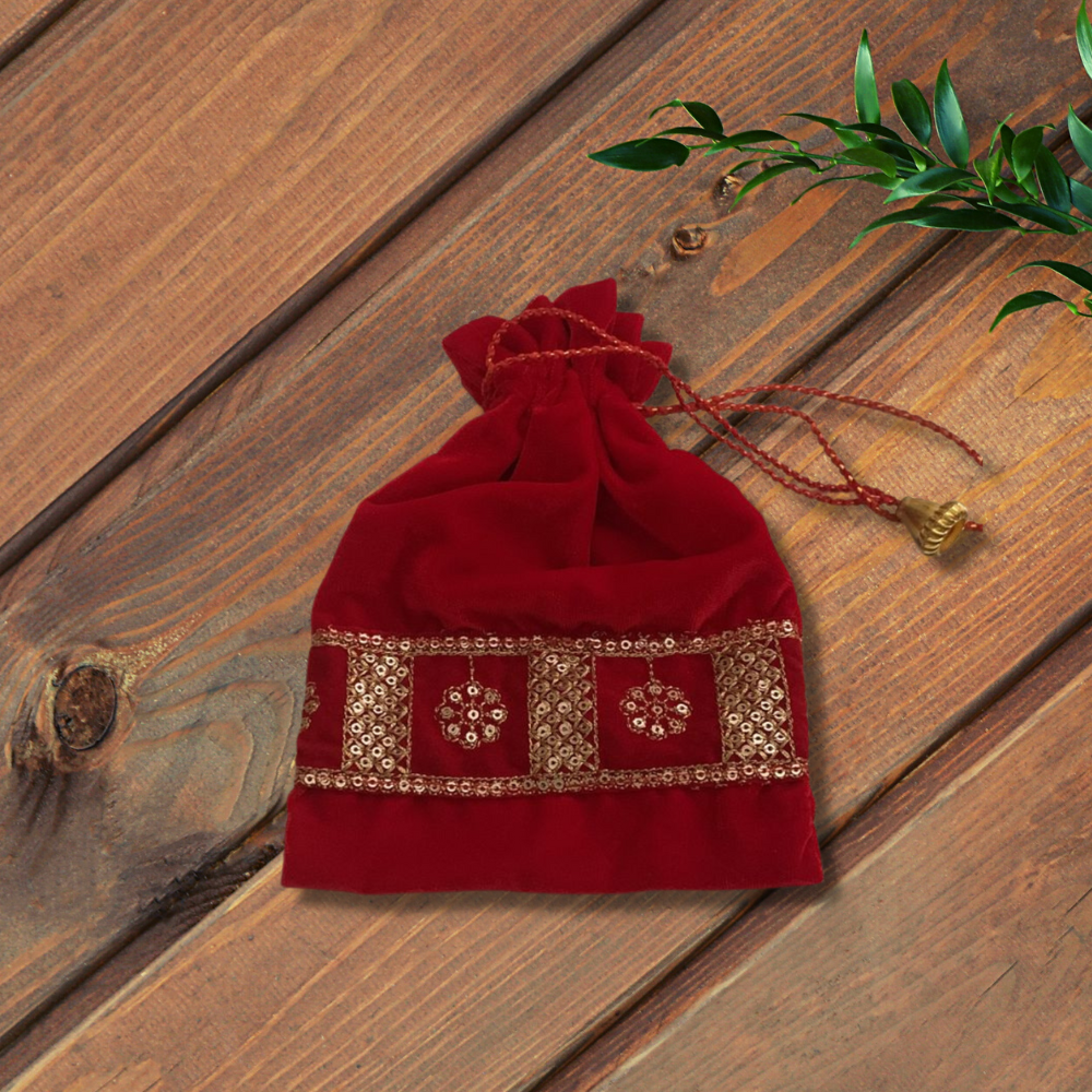 Handmade Red Potli Bag