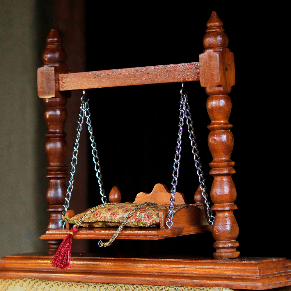 Teak Wood Laddu Gopal Jhula