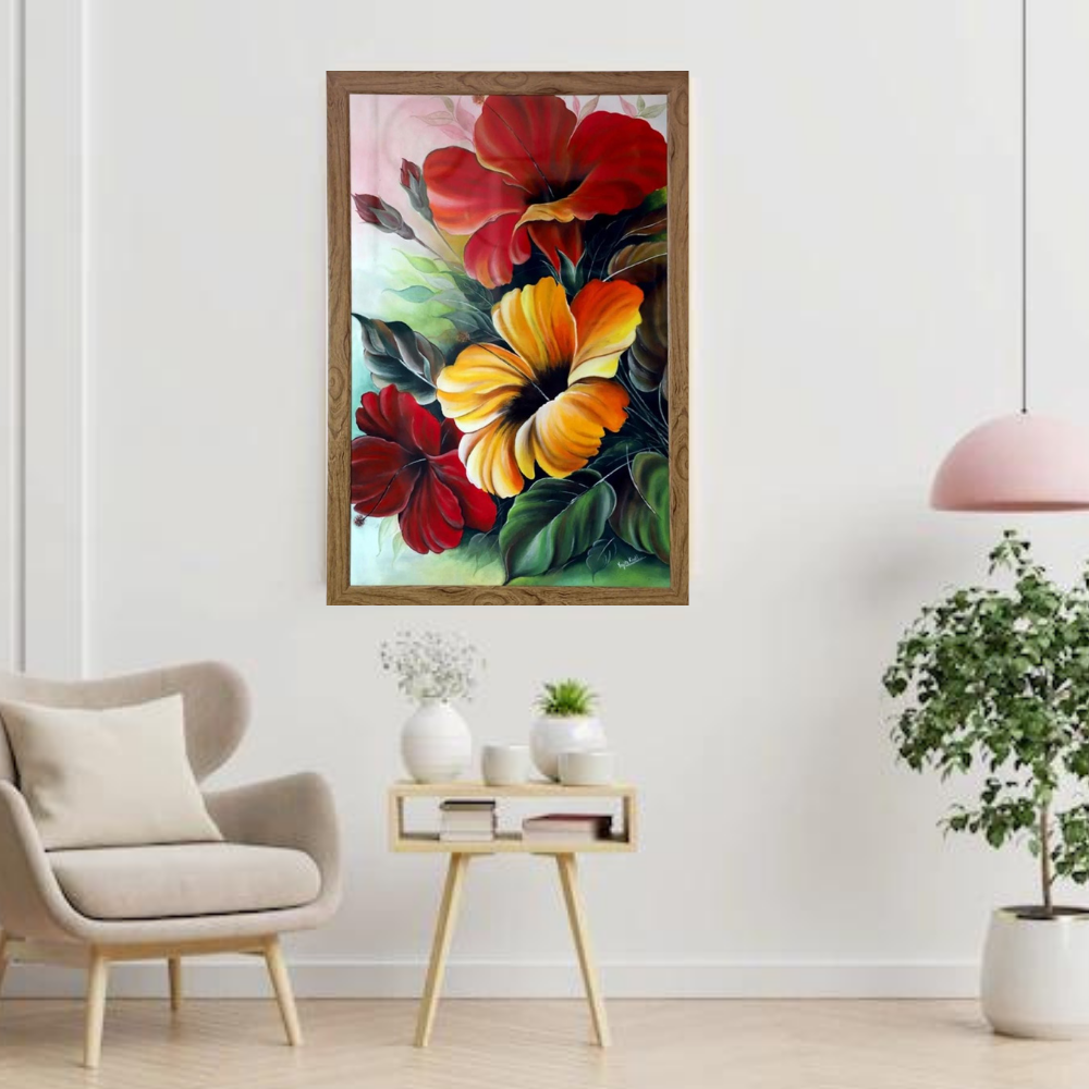 Handmade Floral Canvas Painting