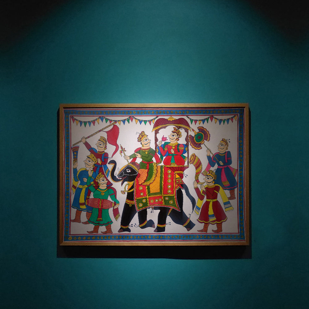 
                  
                    The Royal Procession in Phad Art Painting
                  
                