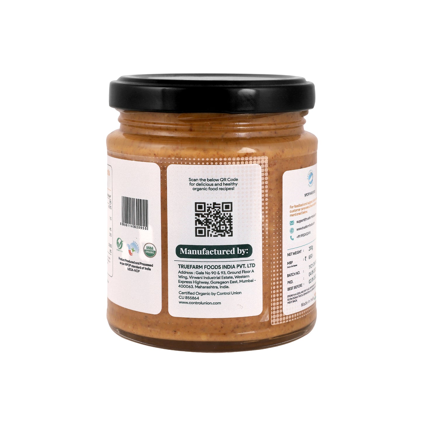
                  
                    Truefarm Foods Organic Almond Butter - Crunchy (200g)
                  
                
