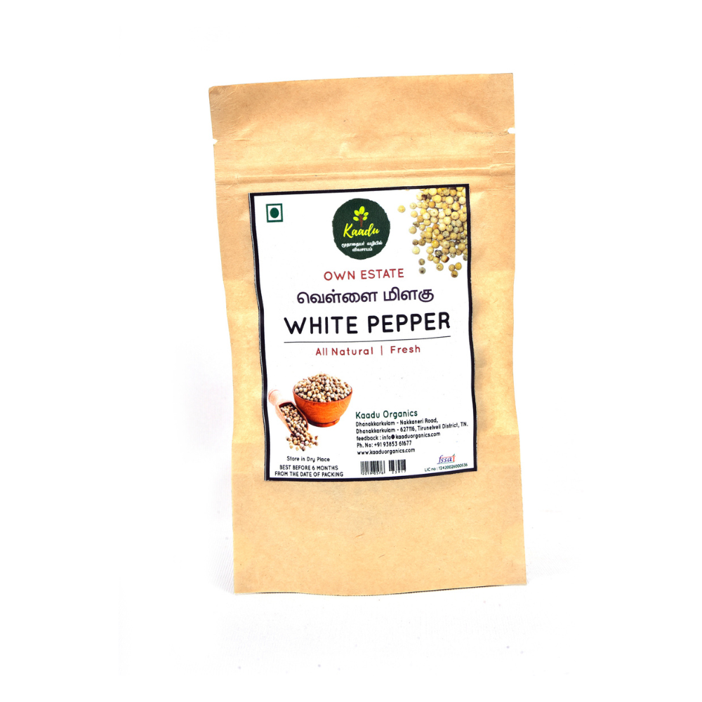 
                  
                    Kaadu Spices Mountain White Pepper (100g)
                  
                