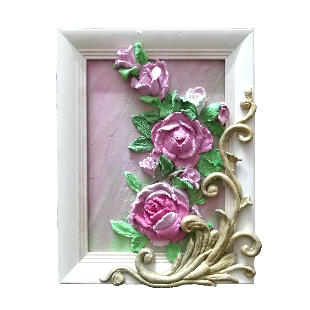 
                  
                    Decorative Photo Frame with Sculpted Roses
                  
                