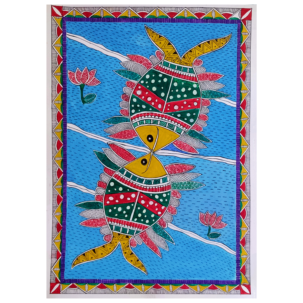 
                  
                    Handmade Madhubani Painting
                  
                