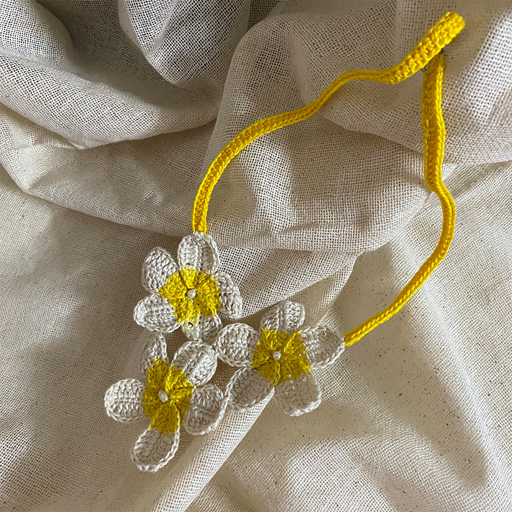 Champa Floral Handmade Crochet Necklace