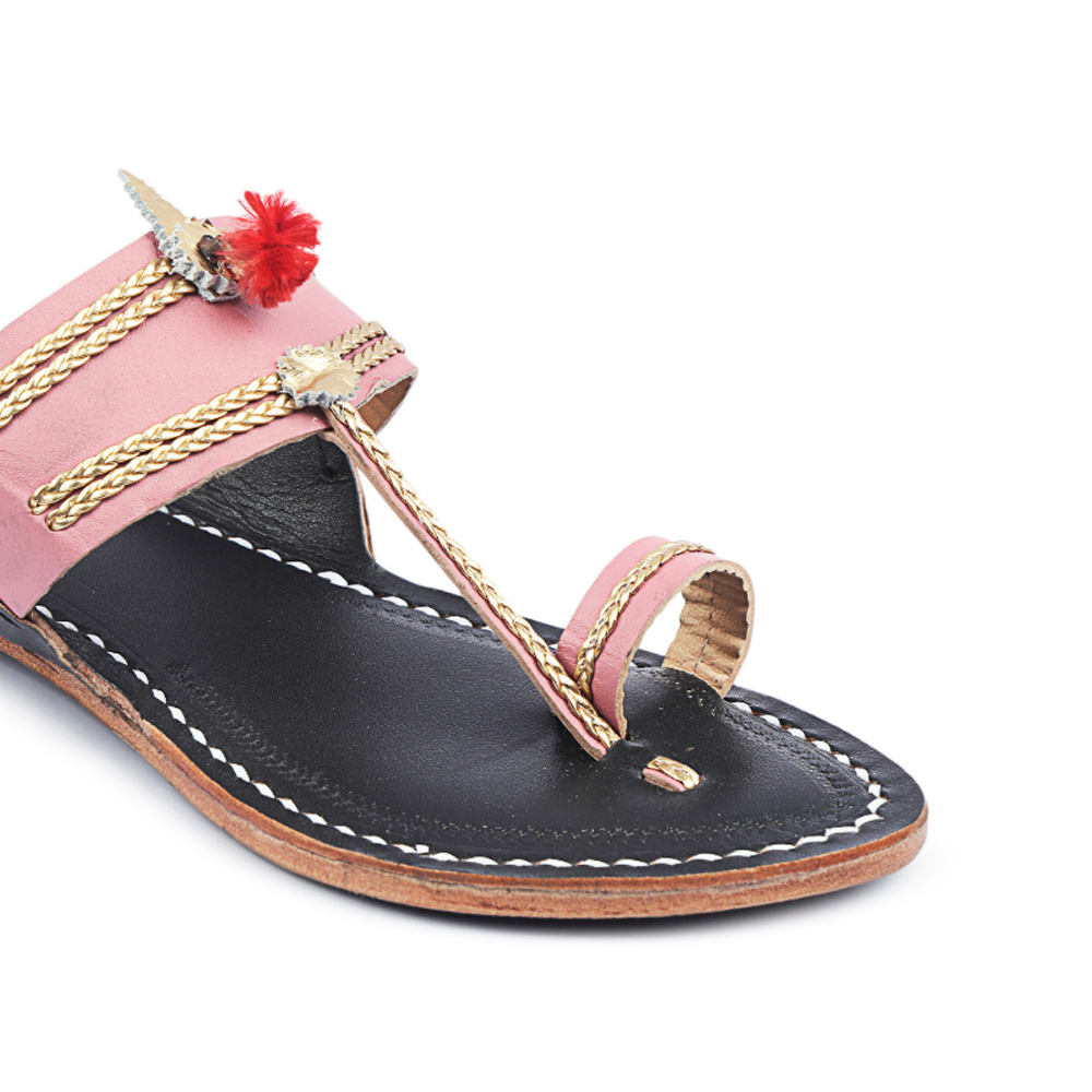 
                  
                    Korakori Headturner Pink Kolhapuri Slippers
                  
                