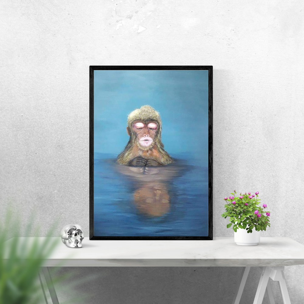 Acrylic Fuji Monkey Painting