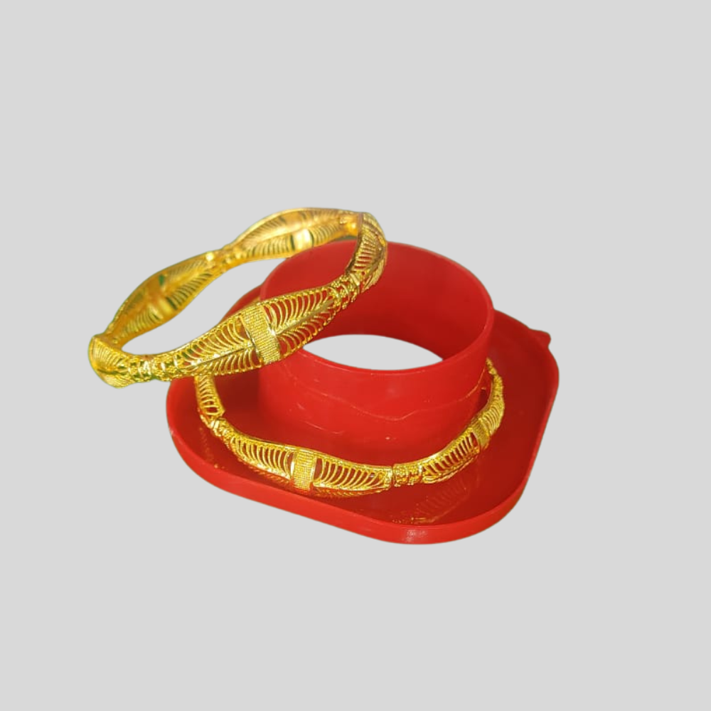 Gold Copper Bangles (Set of 2)