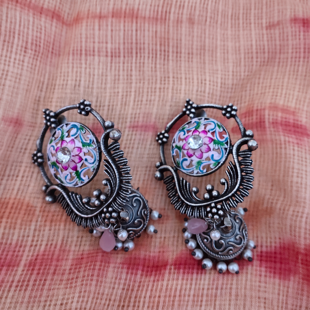 Handpainted Floral Earrings