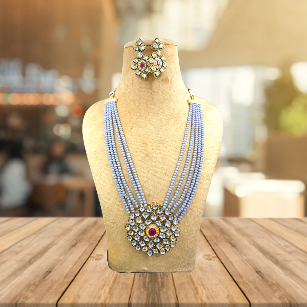 Kundan Necklace With Earrings
