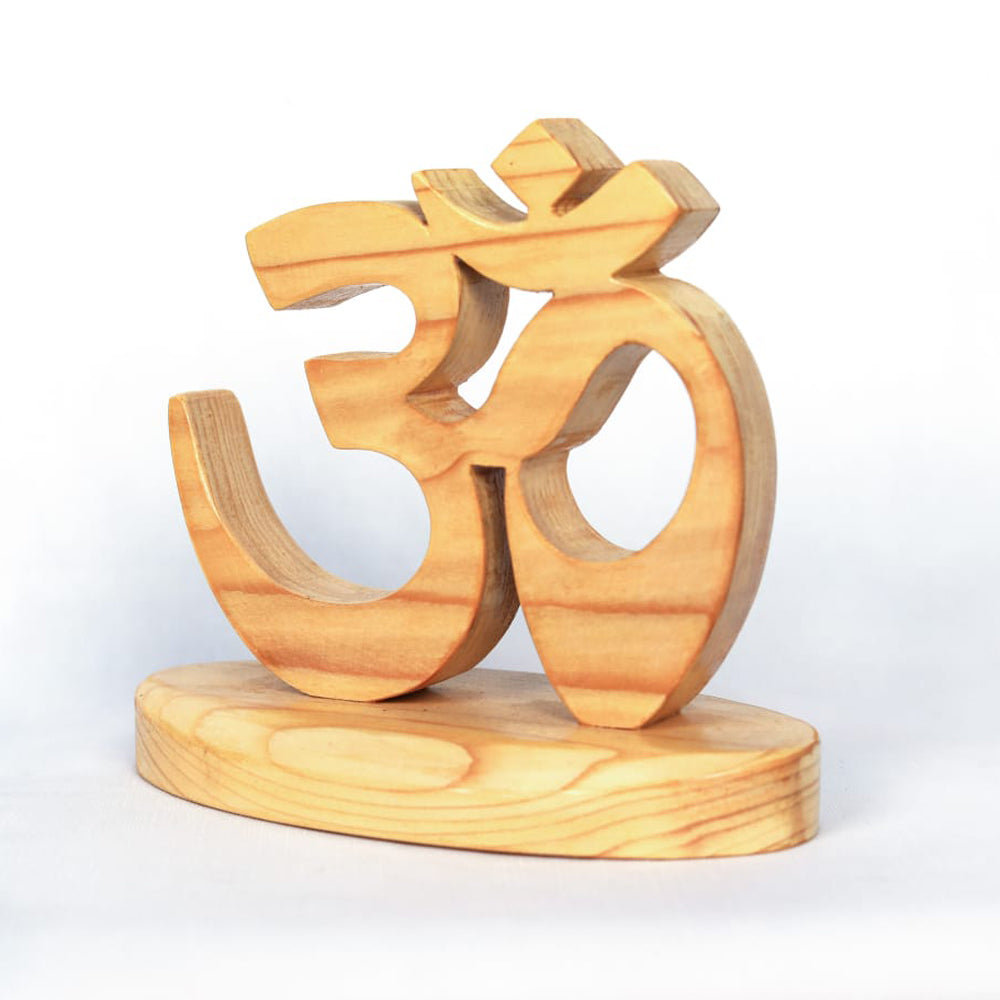 
                  
                    Hindu Devotional Holy OM Wooden Idol
                  
                
