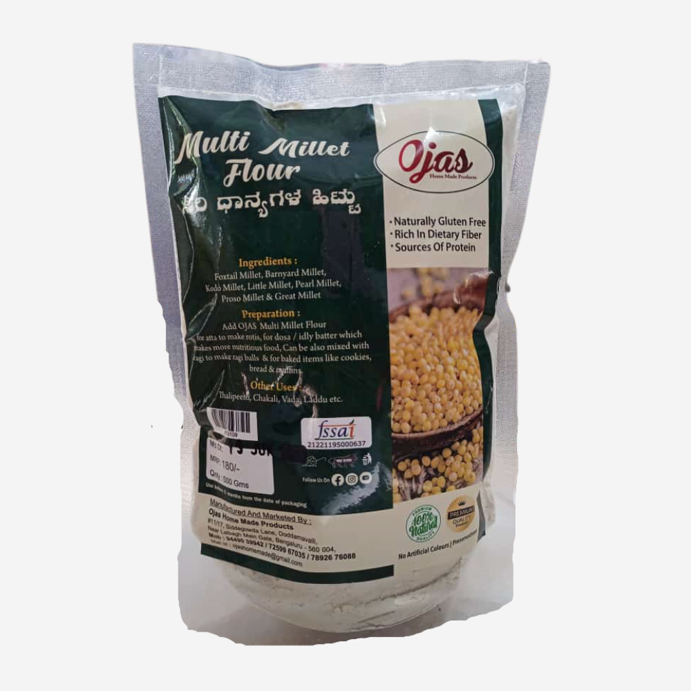 
                  
                    Ojas Multi-Millet Flour (500g)
                  
                