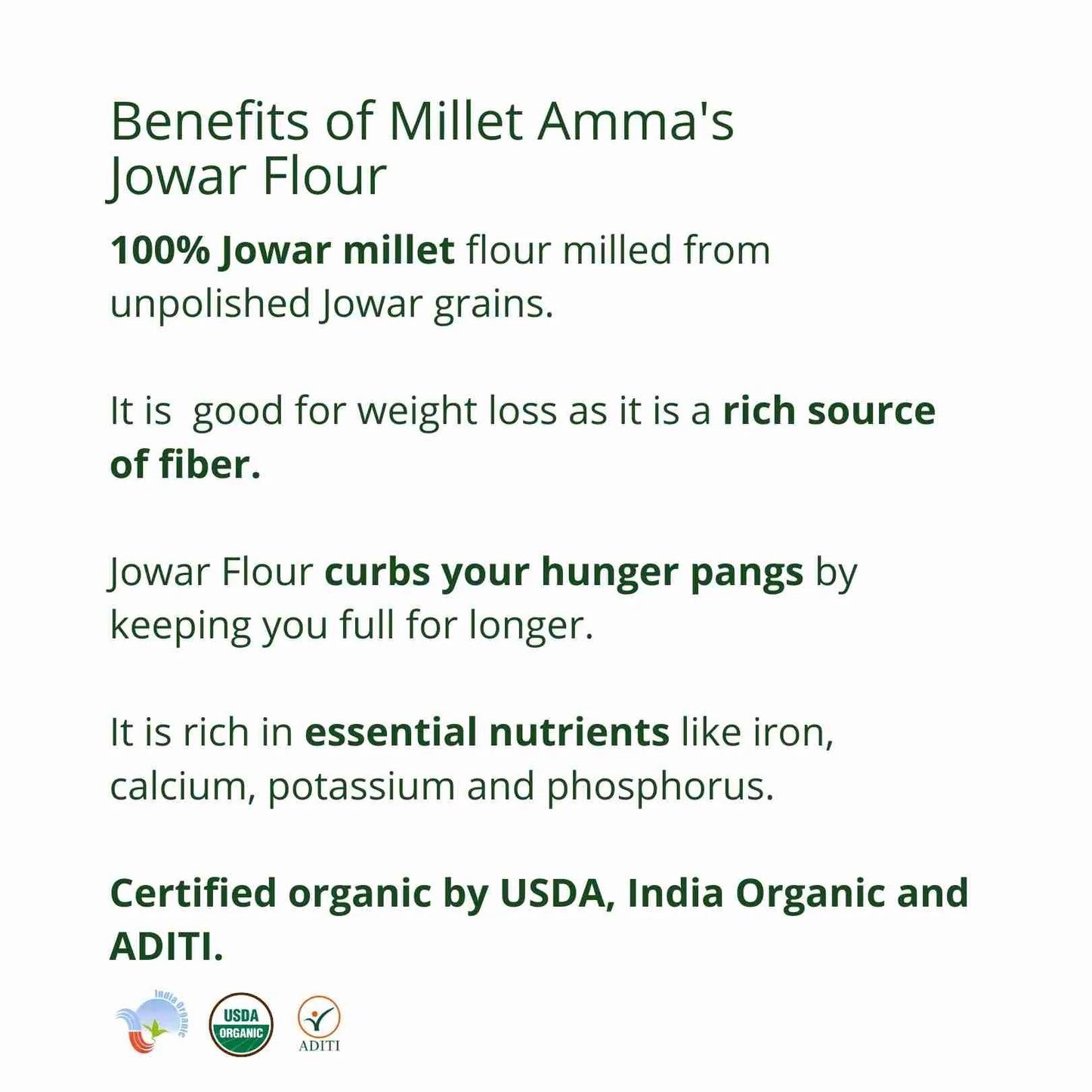 
                  
                    Millet Amma Organic Jowar Roti Flour (500g)
                  
                