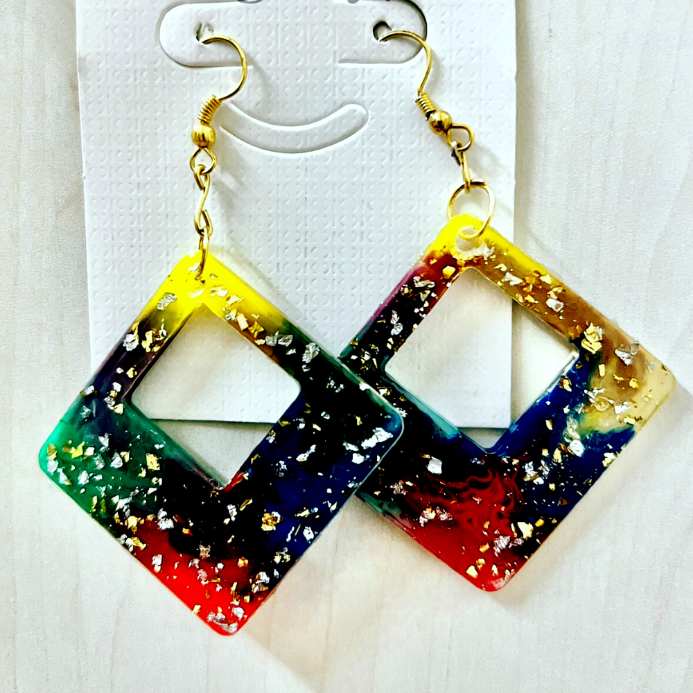 
                  
                    Trendy Multicolour Resin Earrings
                  
                