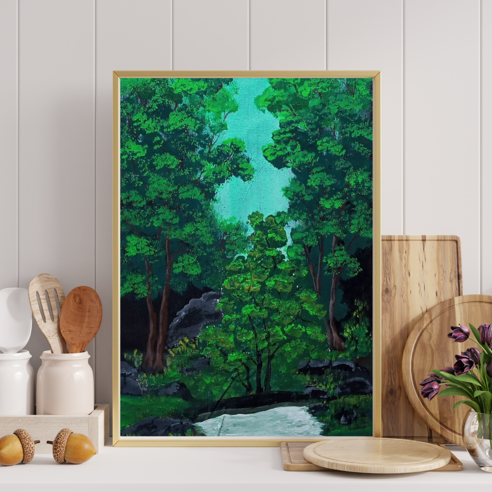 Green Landscape Painting