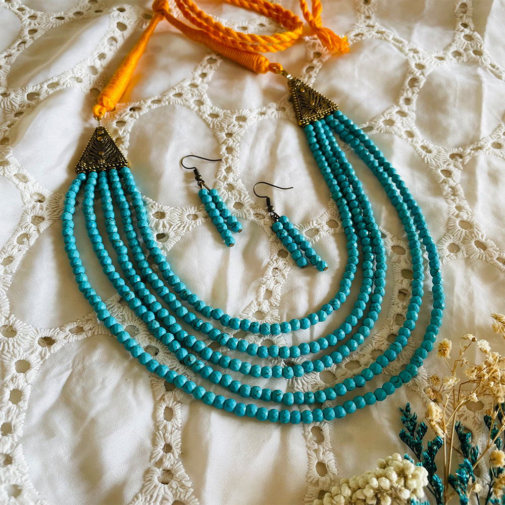 
                  
                    Turquoise Testimony - Multi-String Agate Necklace Set
                  
                