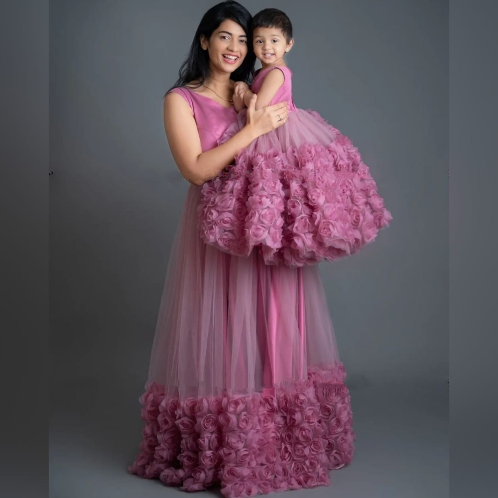 Party wear for 2025 mom and daughter
