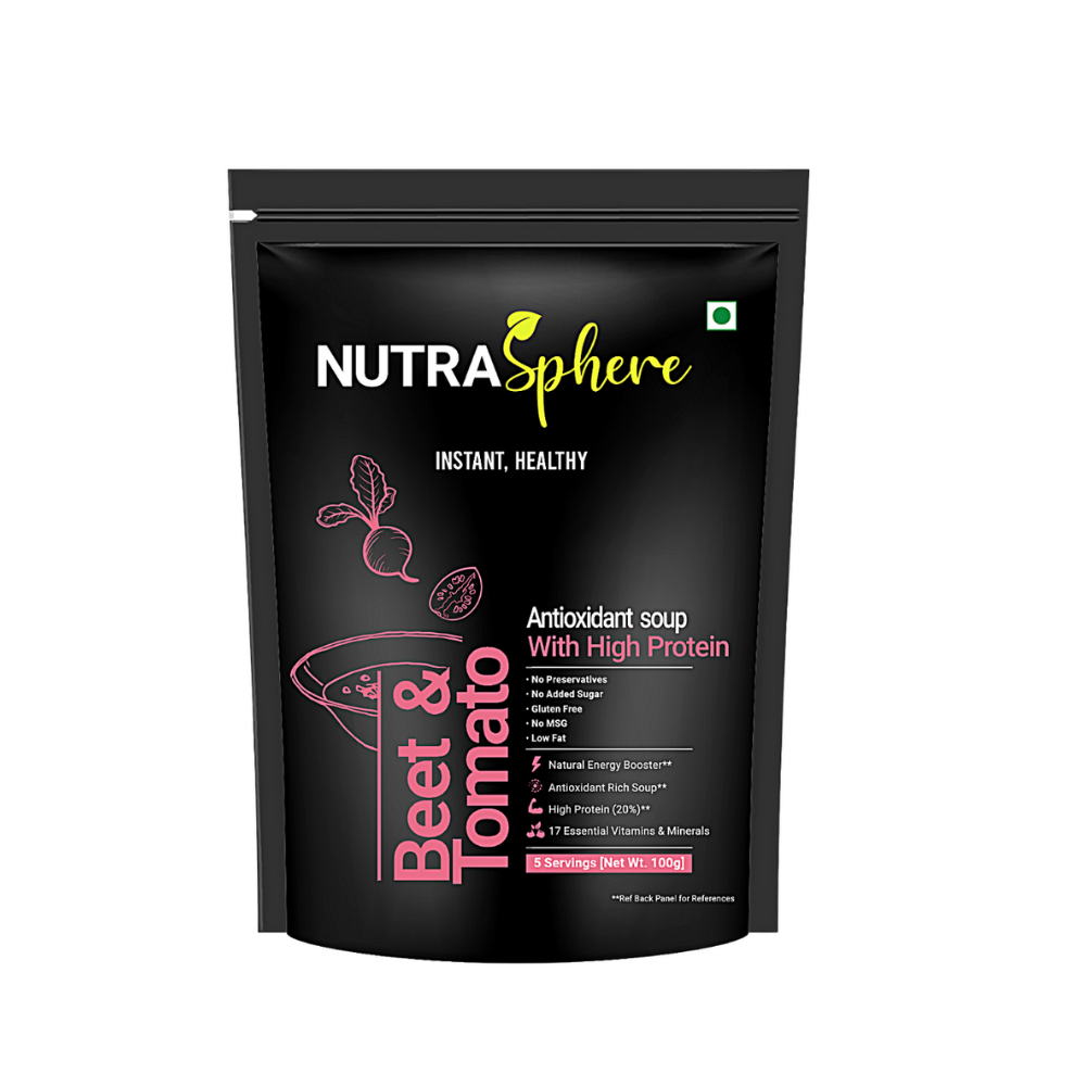 
                  
                    NutraSphere Combo of Hot Tomato Fiber Soup and Beet Tomato Soup Mix Powder (10 Servings each - Each 200g)
                  
                