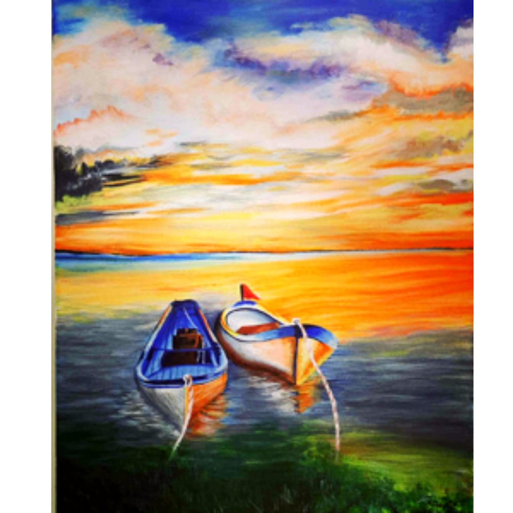 
                  
                    Sunset - Canvas Painting
                  
                