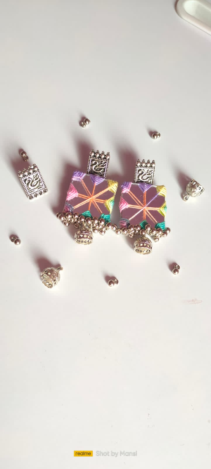 
                  
                    Mirror Embroidered Earrings
                  
                